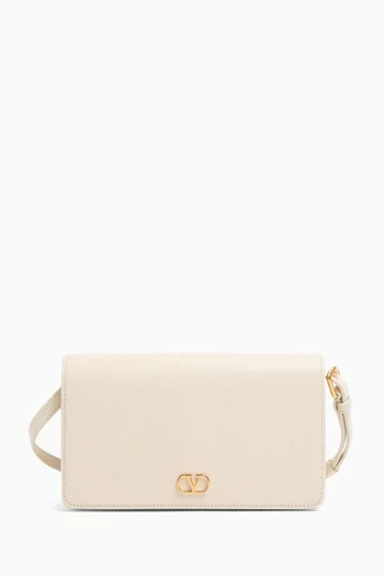 Mini VLogo Signature Shoulder Bag in Leather