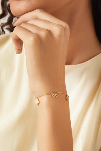 Nova Good Luck Diamond Bracelet in 18kt Yellow Gold