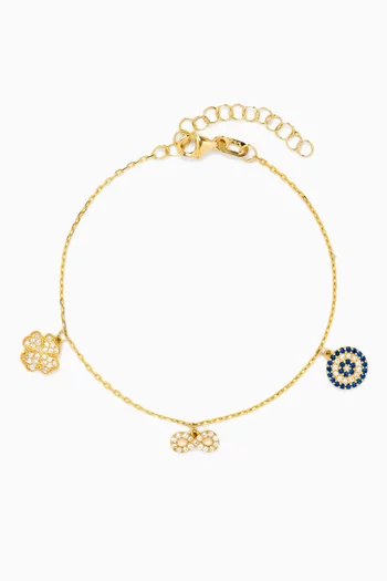 Nova Good Luck Diamond Bracelet in 18kt Yellow Gold