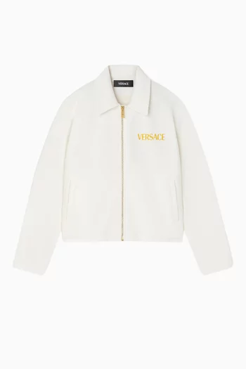 Medusa Garland Zip-up Polo Shirt
