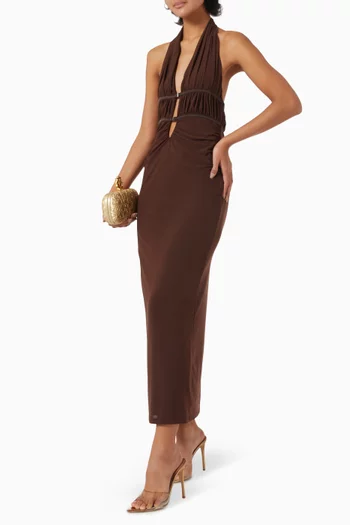 The Celine Maxi Dress in Mesh