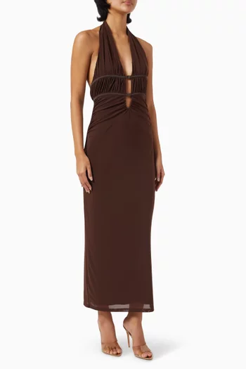 The Celine Maxi Dress in Mesh