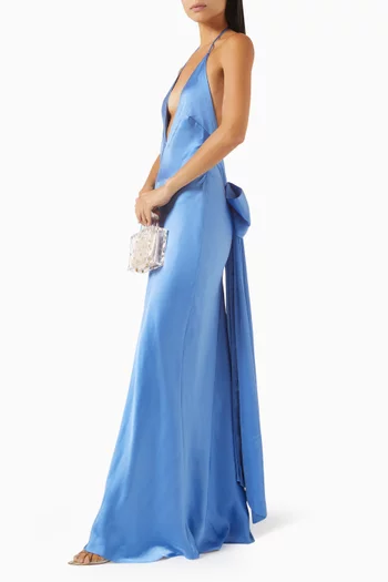 The Honor Maxi Dress in Satin