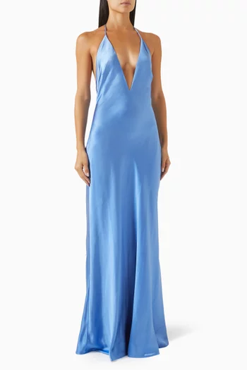 The Honor Maxi Dress in Satin