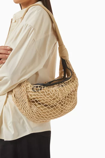Small Fortune Croissant Filt Crossbody Bag