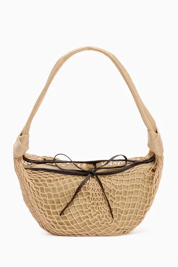 Small Fortune Croissant Filt Crossbody Bag
