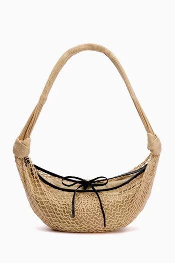 Small Croissant Filt Crossbody Bag