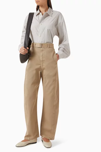 Striped Pyjama Shirt in Cotton