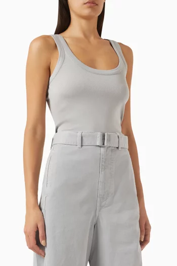Rib Tank Top in Cotton