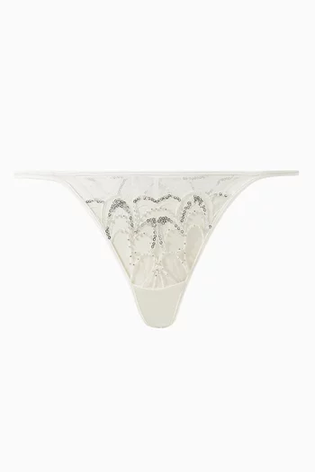 Paradis Thong Briefs in Silk Satin