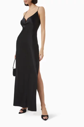 Cigale Dress in Silk Satin