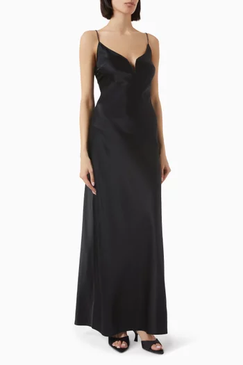 Cigale Dress in Silk Satin