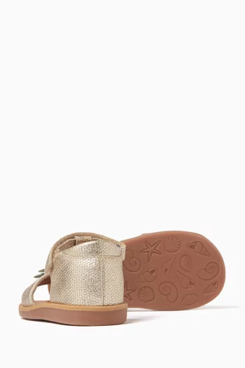 Daisy Poppy Sandals in Leather