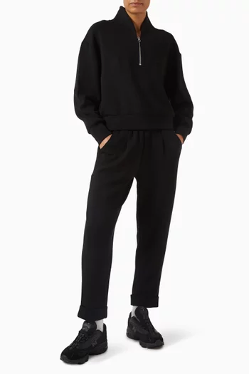 بنطال بقصة بتصميم ملفوف وحواف مطوية بطول 25‏ بوصة قماش دابل سوفت