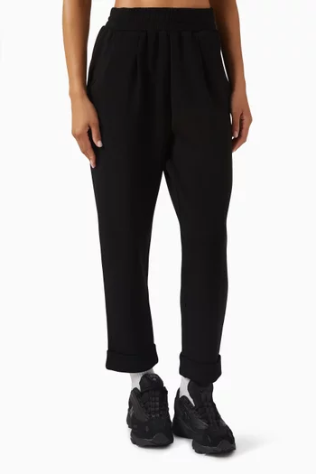 بنطال بقصة بتصميم ملفوف وحواف مطوية بطول 25‏ بوصة قماش دابل سوفت