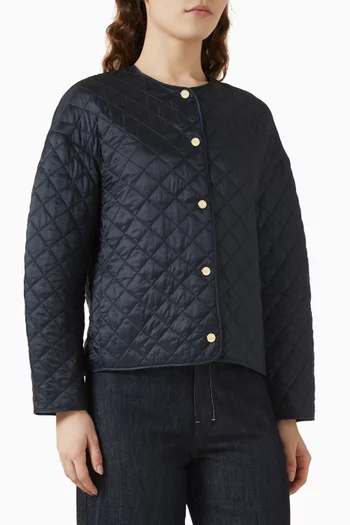 Reversible Padded Jacket in Canvas