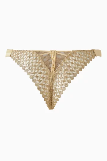 Silver Park Tanga Briefs in Silk Satin