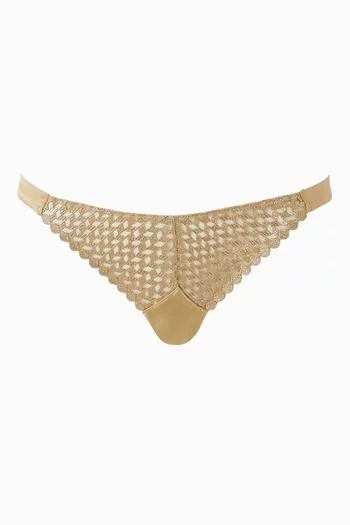 Silver Park Tanga Briefs in Silk Satin