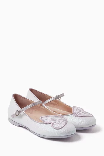Butterfly Embroidery Ballerina Flats