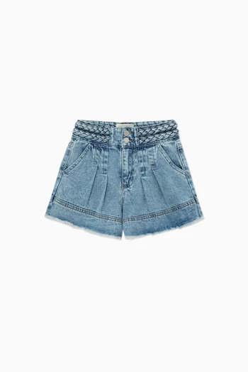 Braided Shorts in Denim