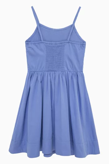 Strappy Fit-and-Flare Dress in Cotton