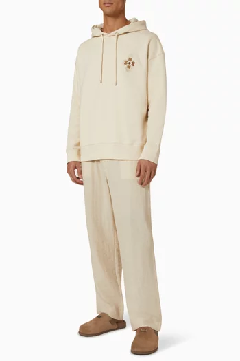 Exclusive Floral Embroidered Hoodie in Cotton-blend