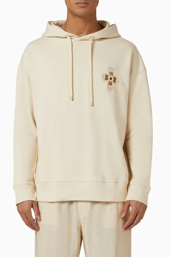 Exclusive Floral Embroidered Hoodie in Cotton-blend