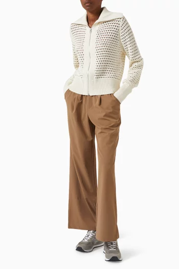 Eloise Zip-through Sweater in Cotton Knit