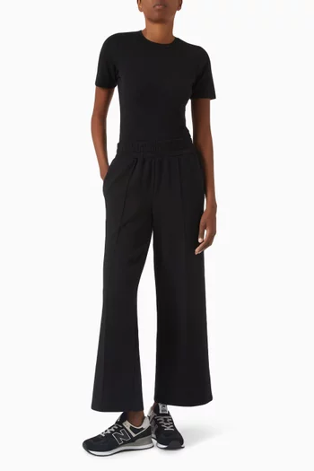 بنطال بقصة ساق واسعة 28"‏ بوصة قماش دابل سوفت