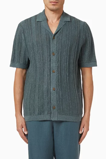 Crochet Cabana Shirt in Cotton-blend