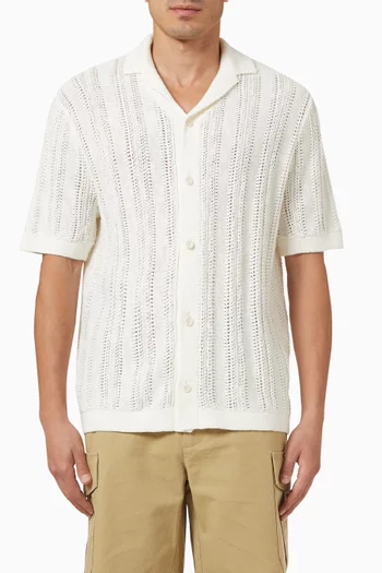 Crochet Cabana Shirt in Cotton-blend