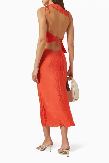 Ligera Open Back Top in Satin