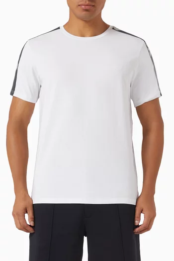 Crew-neck T-shirt in Stretch Cotton