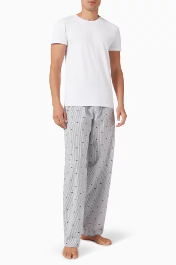 All-over Patterned Pyjama Pants in Cotton