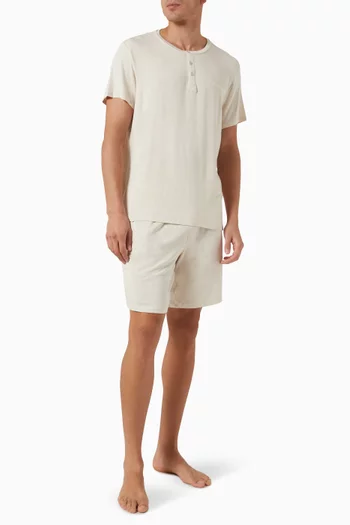 Henley T-shirt in Modal-jersey