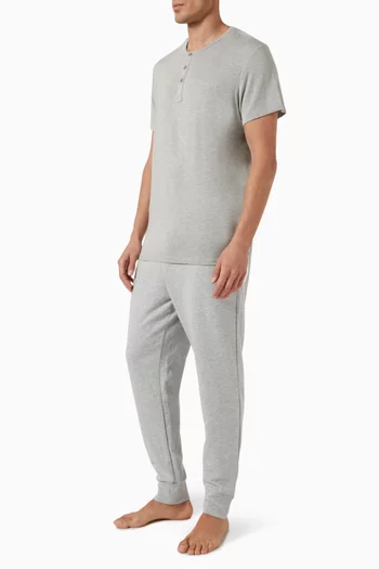 Henley T-shirt in Modal-jersey