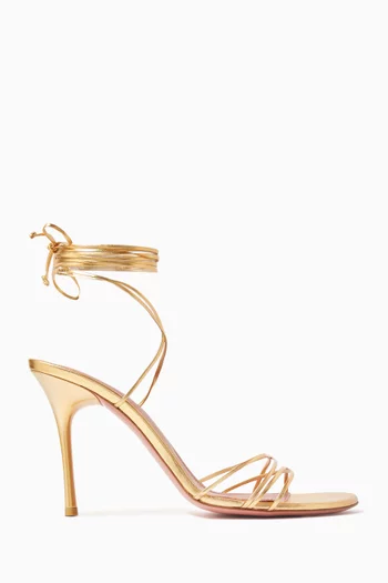 Lori 95 Lace-up Sandals in Metallic Leather