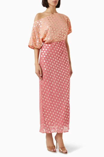 Tilly Maxi Dress in Jacquard