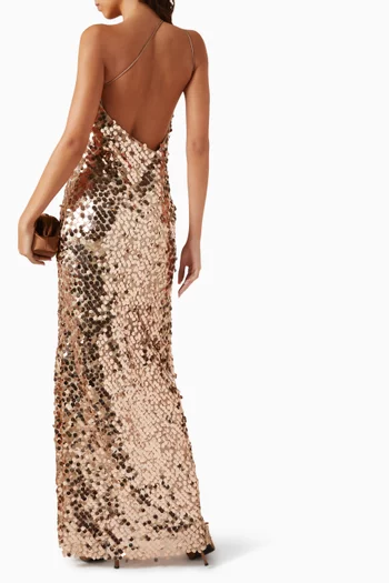 Paillette Sequin-embellished Gown in Mesh