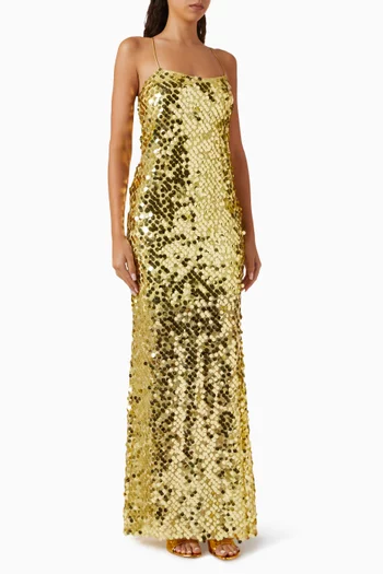 Paillette Sequin-embellished Gown in Mesh