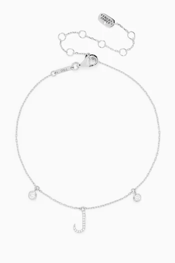Arabic Letter ‘L’ ل Diamond Anklet in 18kt White Gold