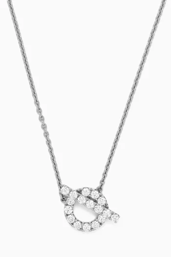 Unused Finesse Diamond Pendant Necklace in White Gold