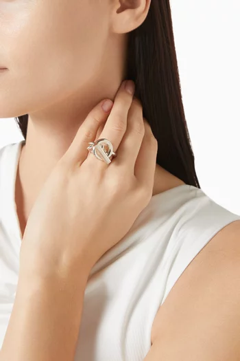 Unused Croisette Large Model Ring in Sterling Silver