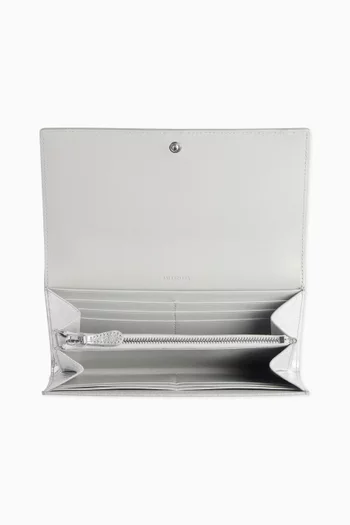 Long Le City Wallet in Metallic Arena Lambskin