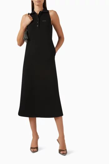 Logp-detail Polo Midi Dress