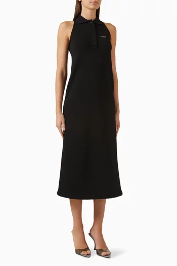 Logp-detail Polo Midi Dress
