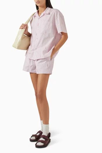 Striped Bowling Shirt in Cotton