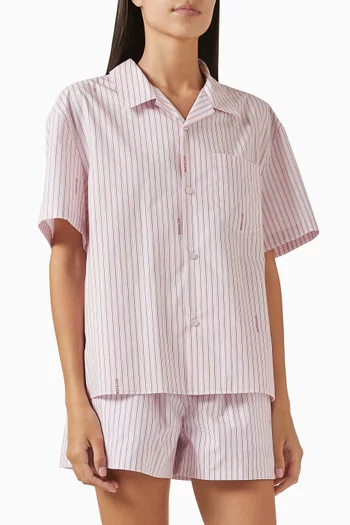 Striped Bowling Shirt in Cotton
