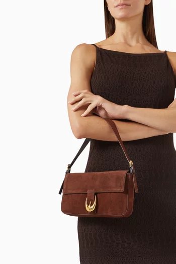 Harlow Shoulder Bag in Suede