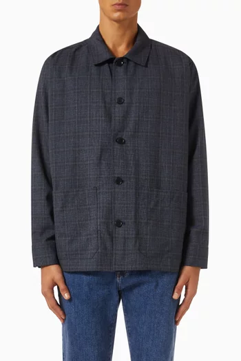 Checked Overshirt in Wool